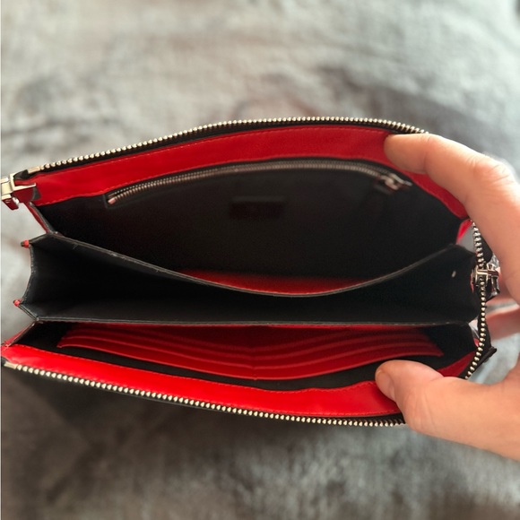 Fendi Monster Red and Black Zippered Clutch - Picture 9 of 13